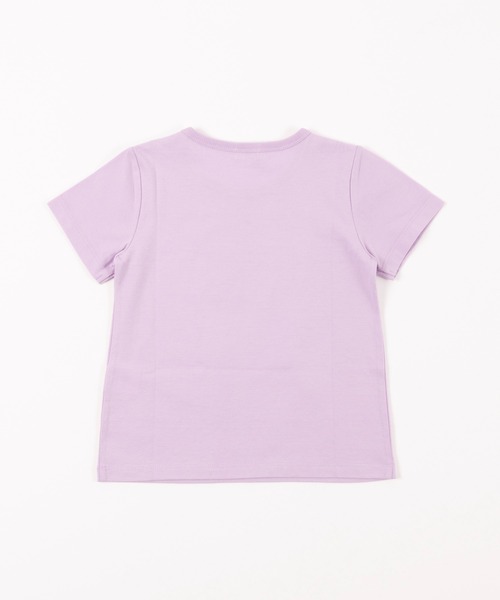 KP(ケーピー)の「cocoちゃんアップリケとお花プリント半袖Tシャツ(100-130cm)(Tシャツ/カットソー・キッズ・ラベンダー/オフホワイト・130cm/100cm/120cm/110cm)」の4枚目の写真