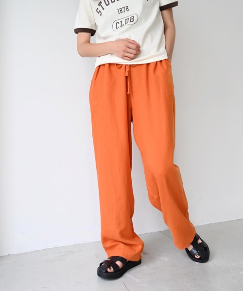 El mar（エルマール）の「El mar(エルマール) ギャザー紐テーパードパンツ（その他パンツ・レディース・オレンジ/グリーン/ラベンダー/ブラック/カーキ/ベージュ/イエロー・ONE SIZE）」の7枚目の写真