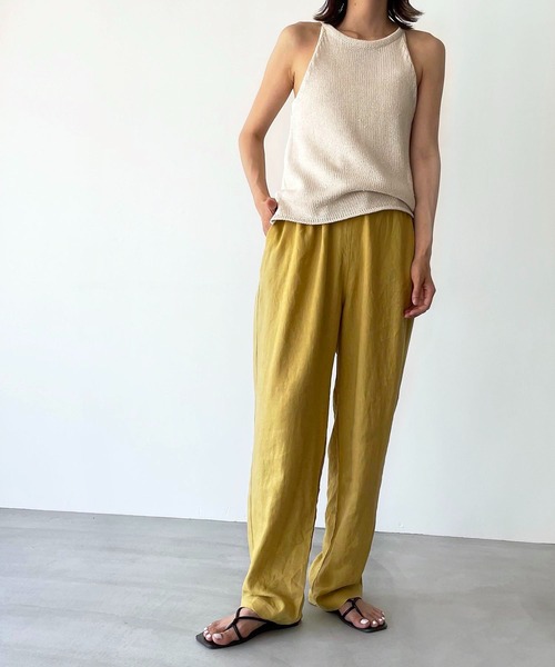 El mar（エルマール）の「El mar(エルマール) ギャザー紐テーパードパンツ（その他パンツ・レディース・オレンジ/グリーン/ラベンダー/ブラック/カーキ/ベージュ/イエロー・ONE SIZE）」の16枚目の写真