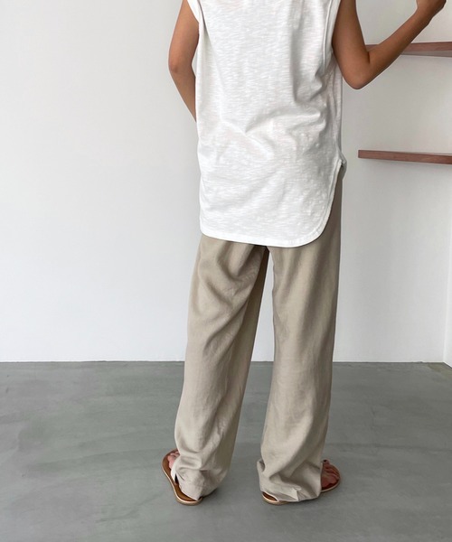 El mar（エルマール）の「El mar(エルマール) ギャザー紐テーパードパンツ（その他パンツ・レディース・オレンジ/グリーン/ラベンダー/ブラック/カーキ/ベージュ/イエロー・ONE SIZE）」の20枚目の写真