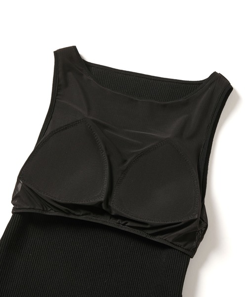 ROPE'（ロペ）の「カップ付きリブニットタンクトップ（タンクトップ・レディース・ベージュ/ブラック/ホワイト/ミント・38）」の14枚目の写真