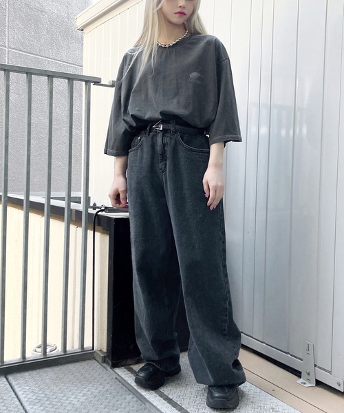 Figments(フィグメンツ)の「THEPLANETロゴTシャツ(Tシャツ/カットソー・レディース・ホワイト/スミクロ・FREE)」の4枚目の写真