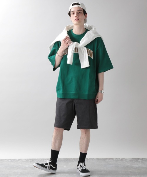 SIGNAL SPORTS(シグナルスポーツ)の「【SIGNAL SPORTS】ワッペンロゴ刺繍Tシャツ(Tシャツ/カットソー・メンズ・ホワイト/ネイビー/グリーン/ワインレッド・MEDIUM/LARGE)」の10枚目の写真