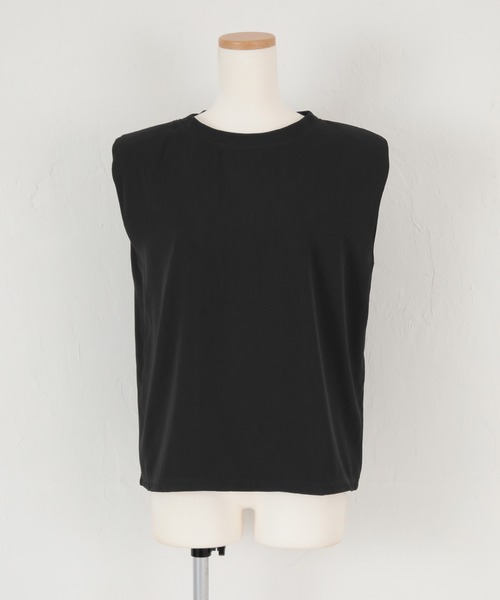 UR'S(ユアーズ)の「パワーショルダートップス(Tシャツ/カットソー・レディース・ホワイト/ブラック・S/M/L)」の5枚目の写真