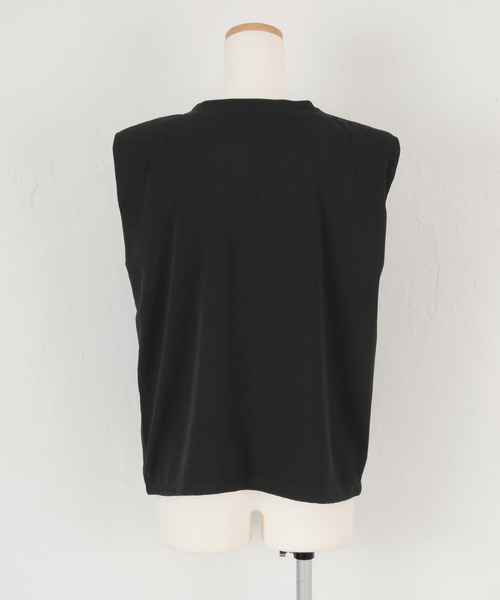 UR'S(ユアーズ)の「パワーショルダートップス(Tシャツ/カットソー・レディース・ホワイト/ブラック・S/M/L)」の7枚目の写真