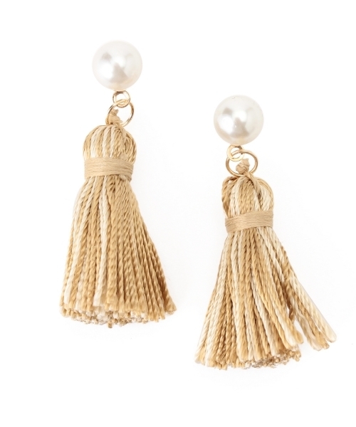 B:MING by BEAMS（ビーミングバイビームス）の「ビーミング by ビームス / タッセルピアス（ピアス（両耳用）・レディース・ブラック/ベージュ/レッド・ONE SIZE）」の14枚目の写真