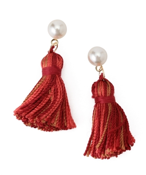 B:MING by BEAMS（ビーミングバイビームス）の「ビーミング by ビームス / タッセルピアス（ピアス（両耳用）・レディース・ブラック/ベージュ/レッド・ONE SIZE）」の15枚目の写真