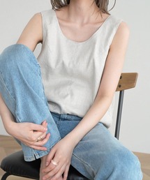 CANAL JEAN | RED CHOP WORKS(レッドチョップワークス) リネン混タンクトップ(タンクトップ)