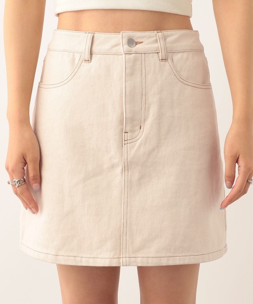 Heather（ヘザー）の「アソートミニスカート　283386（デニムスカート・レディース・インディゴブルー/アイボリー・S/M）」の6枚目の写真