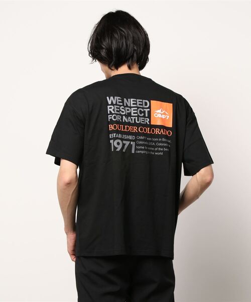 CAMP7（キャンプセブン）の「【CAMP7】バックロゴＴシャツ（Tシャツ/カットソー・メンズ・ブラック/ホワイト・S/XL/M/L）」の4枚目の写真