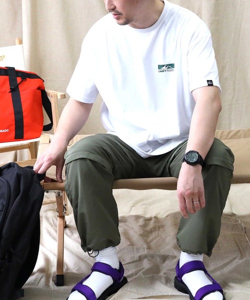 CAMP7（キャンプセブン）の「【CAMP7】バックロゴＴシャツ（Tシャツ/カットソー・メンズ・ブラック/ホワイト・S/XL/M/L）」の8枚目の写真