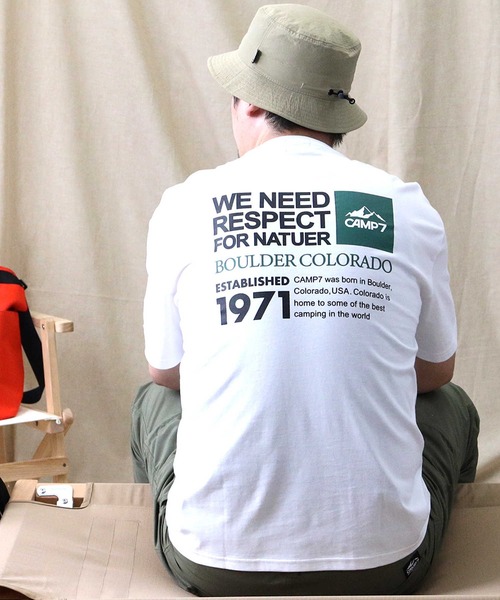 CAMP7（キャンプセブン）の「【CAMP7】バックロゴＴシャツ（Tシャツ/カットソー・メンズ・ブラック/ホワイト・S/XL/M/L）」の18枚目の写真