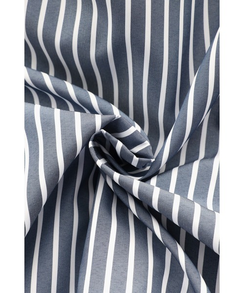 Bonjour Sagan（ボンジュールサガン）の「ボリュームスリーブストライプシャツワンピース（シャツワンピース・レディース・ネイビー×ホワイト・FREE）」の16枚目の写真