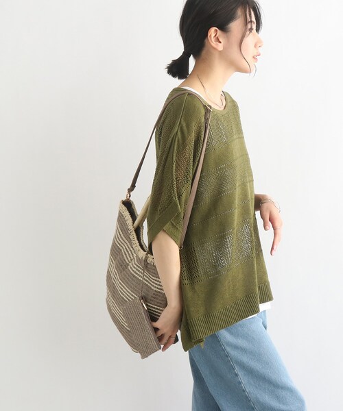 SHOO・LA・RUE(シューラルー)の「◆スラブヤーン透かし柄セット(その他トップス・レディース・オリーブ/アイボリー/サンドベージュ/ピンク系・00)」の11枚目の写真