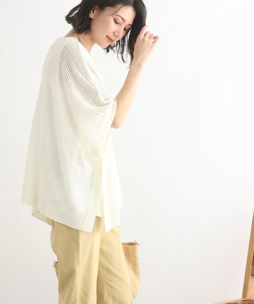 SHOO・LA・RUE(シューラルー)の「◆スラブヤーン透かし柄セット(その他トップス・レディース・オリーブ/アイボリー/サンドベージュ/ピンク系・00)」の9枚目の写真