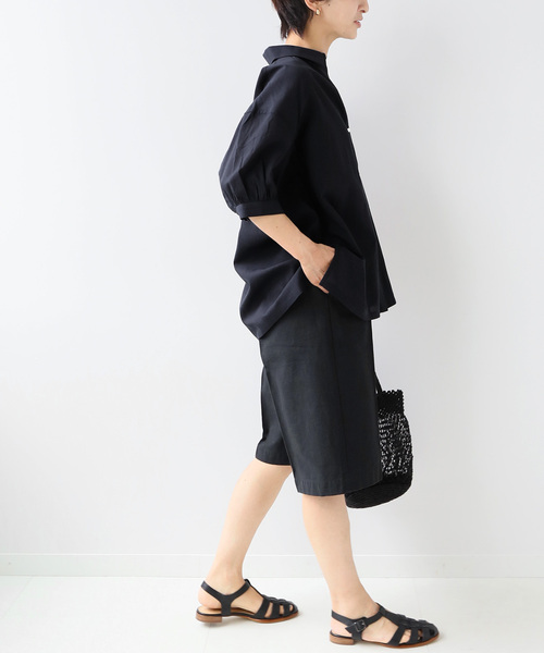 JOURNAL STANDARD relume(ジャーナルスタンダード レリューム)の「ギャザーパフブラウス(シャツ/ブラウス・レディース・ホワイト/ネイビー/ブルー系その他・FREE)」の5枚目の写真