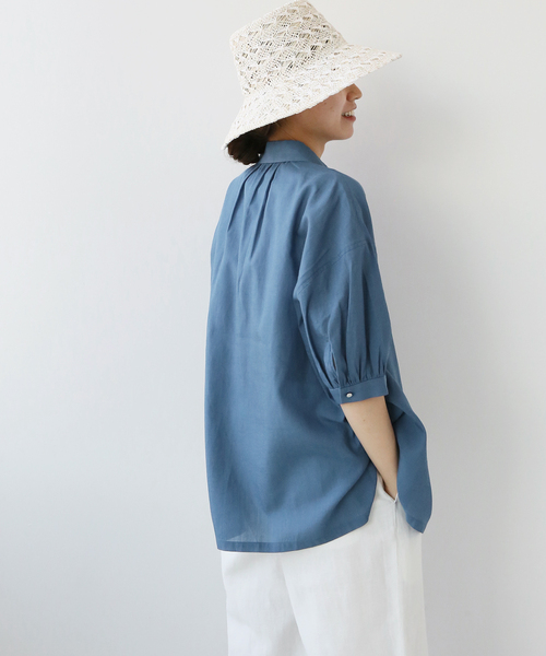 JOURNAL STANDARD relume(ジャーナルスタンダード レリューム)の「ギャザーパフブラウス(シャツ/ブラウス・レディース・ホワイト/ネイビー/ブルー系その他・FREE)」の16枚目の写真