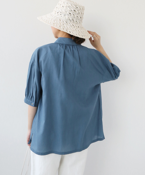 JOURNAL STANDARD relume(ジャーナルスタンダード レリューム)の「ギャザーパフブラウス(シャツ/ブラウス・レディース・ホワイト/ネイビー/ブルー系その他・FREE)」の17枚目の写真