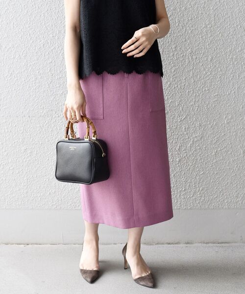 TFW49 ジップメッシュスカート NAVY×PINK Sサイズ