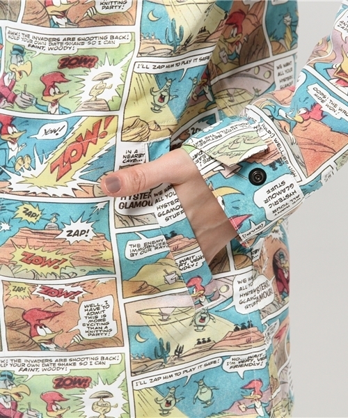 HYSTERIC GLAMOUR（ヒステリックグラマー）の「フーデッドJK（ブルゾン・レディース・その他2/ピンク/ブルー・FREE）」の7枚目の写真