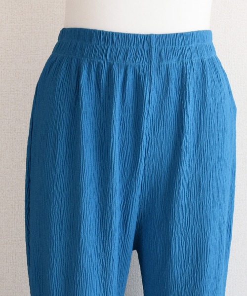 Marient（マリエント）の「ふくれジャガードスリットラフPT/パンツ（その他パンツ・レディース・グリーン/ブルー/ブラック・FREE）」の12枚目の写真