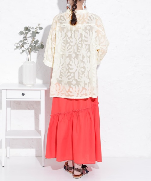 n'OrLABEL（ノアールレーベル）の「『アシメティアードスカート』（スカート・レディース・レッド/ターコイズブルー/イエロー・1/2）」の11枚目の写真