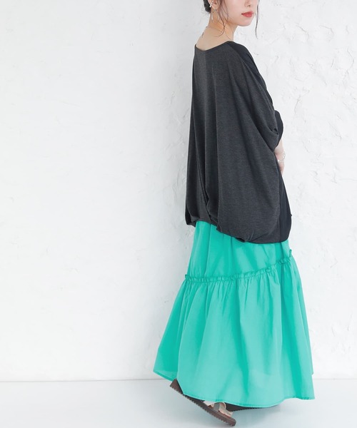 n'OrLABEL（ノアールレーベル）の「『アシメティアードスカート』（スカート・レディース・レッド/ターコイズブルー/イエロー・1/2）」の16枚目の写真