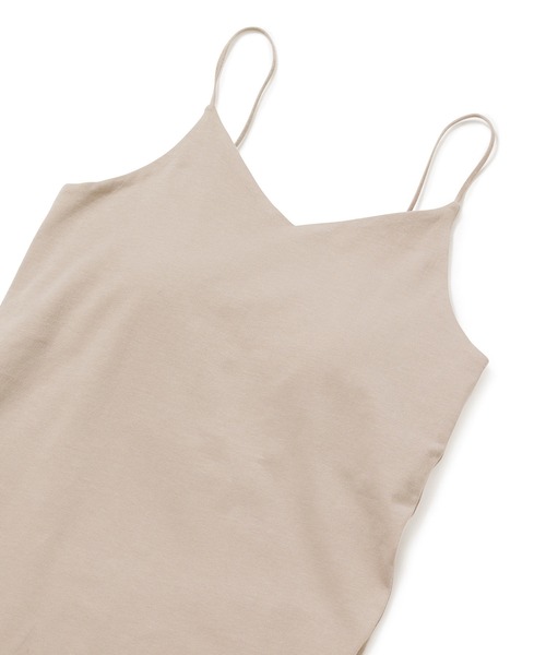 ROPE'（ロペ）の「ベア天竺カップ付きキャミソール（キャミソール・レディース・ベージュ/ホワイト/ブラック・38）」の3枚目の写真