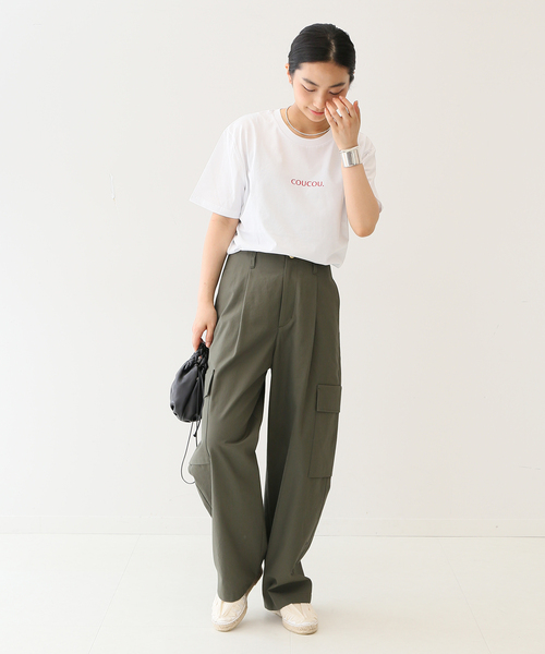 JOURNAL STANDARD SELECT（ジャーナルスタンダードセレクト）の「【LES PETITS BASICS/ルベーシック】COUCOU RED GRAPHIC ON：Tシャツ（Tシャツ/カットソー・レディース・ホワイト・MEDIUM）」の5枚目の写真