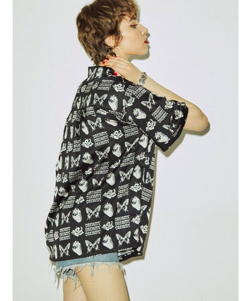 jouetie(ジュエティ)の「ネガパターンオーバーシャツ(シャツ/ブラウス・レディース・ブラック/ピンク/パープル・MEDIUM)」の7枚目の写真