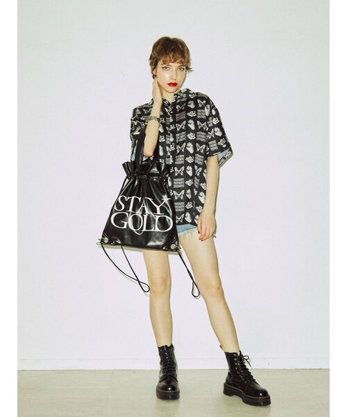 jouetie(ジュエティ)の「ネガパターンオーバーシャツ(シャツ/ブラウス・レディース・ブラック/ピンク/パープル・MEDIUM)」の8枚目の写真