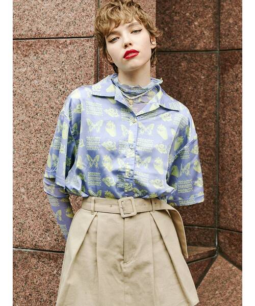 jouetie(ジュエティ)の「ネガパターンオーバーシャツ(シャツ/ブラウス・レディース・ブラック/ピンク/パープル・MEDIUM)」の11枚目の写真