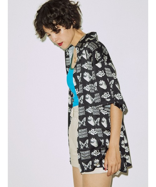 jouetie(ジュエティ)の「ネガパターンオーバーシャツ(シャツ/ブラウス・レディース・ブラック/ピンク/パープル・MEDIUM)」の2枚目の写真