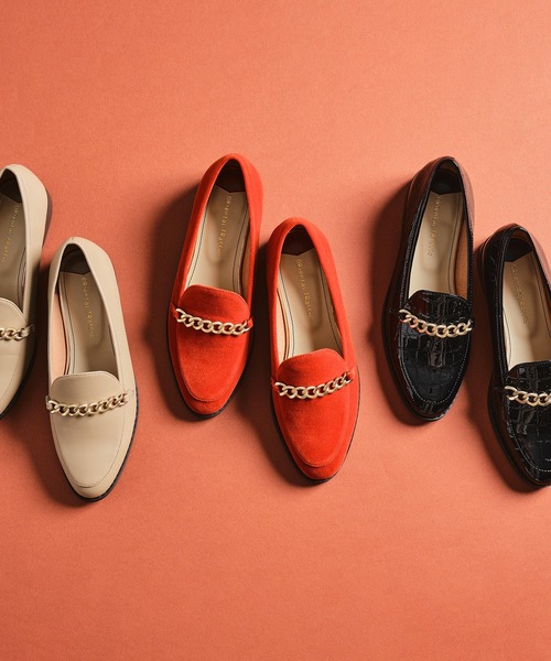 ORiental TRaffic（オリエンタルトラフィック）の「アーモンドトゥチェーンローファー 21301（ローファー・レディース・オレンジ/ブラック/ベージュ・38/35/34/39/36/37/40/42/41）」の17枚目の写真