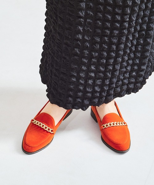 ORiental TRaffic（オリエンタルトラフィック）の「アーモンドトゥチェーンローファー 21301（ローファー・レディース・オレンジ/ブラック/ベージュ・38/35/34/39/36/37/40/42/41）」の15枚目の写真