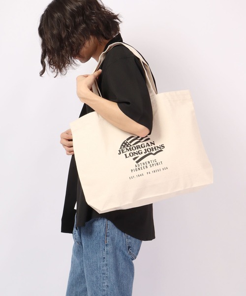 JEMORGAN(ジェーイーモーガン)の「JEMORGAN WEB限定 ロゴプリント入り キャンバストートバッグ(トートバッグ・メンズ・ブラック/カモフラージュ/ナチュラル/キャメル・FREE)」の12枚目の写真