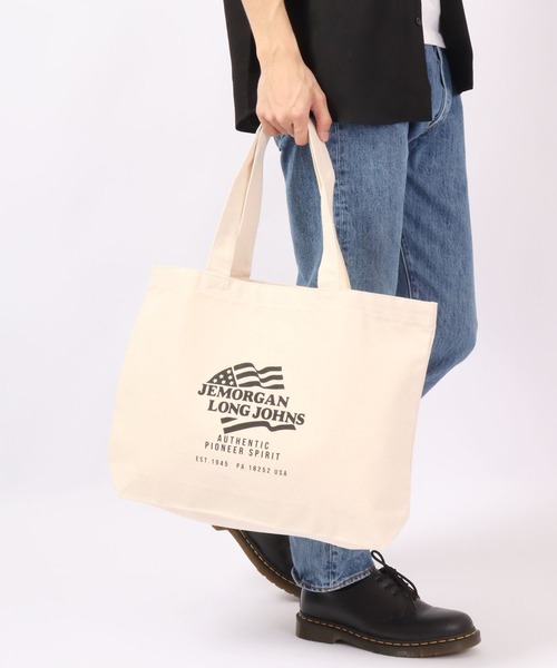 JEMORGAN(ジェーイーモーガン)の「JEMORGAN WEB限定 ロゴプリント入り キャンバストートバッグ(トートバッグ・メンズ・ブラック/カモフラージュ/ナチュラル/キャメル・FREE)」の20枚目の写真
