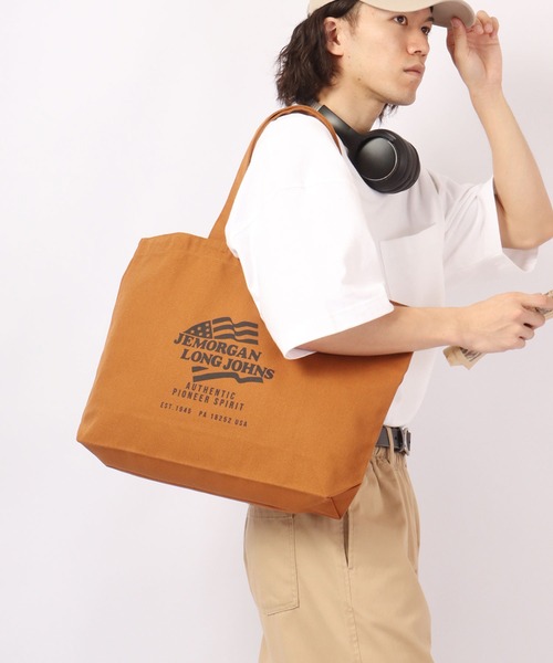 JEMORGAN(ジェーイーモーガン)の「JEMORGAN WEB限定 ロゴプリント入り キャンバストートバッグ(トートバッグ・メンズ・ブラック/カモフラージュ/ナチュラル/キャメル・FREE)」の16枚目の写真