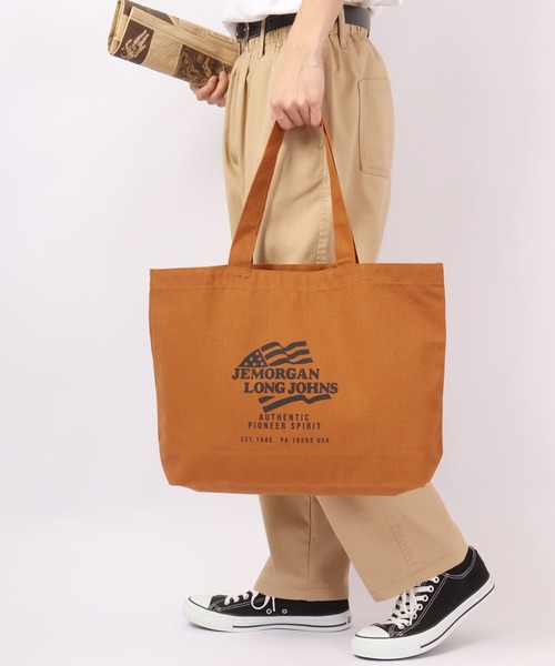 JEMORGAN(ジェーイーモーガン)の「JEMORGAN WEB限定 ロゴプリント入り キャンバストートバッグ(トートバッグ・メンズ・ブラック/カモフラージュ/ナチュラル/キャメル・FREE)」の15枚目の写真