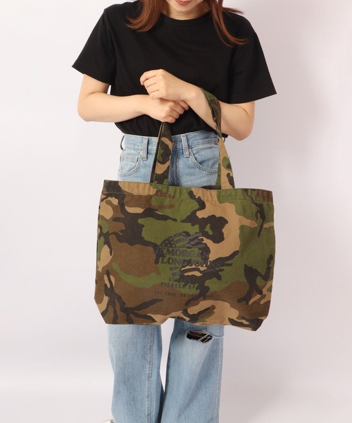 JEMORGAN(ジェーイーモーガン)の「JEMORGAN WEB限定 ロゴプリント入り キャンバストートバッグ(トートバッグ・メンズ・ブラック/カモフラージュ/ナチュラル/キャメル・FREE)」の11枚目の写真