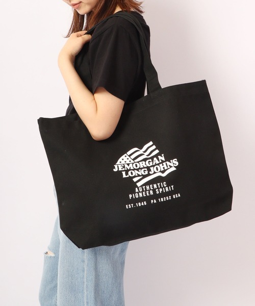 JEMORGAN(ジェーイーモーガン)の「JEMORGAN WEB限定 ロゴプリント入り キャンバストートバッグ(トートバッグ・メンズ・ブラック/カモフラージュ/ナチュラル/キャメル・FREE)」の7枚目の写真