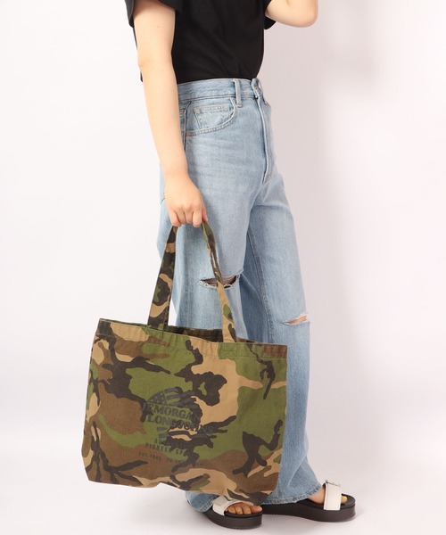 JEMORGAN(ジェーイーモーガン)の「JEMORGAN WEB限定 ロゴプリント入り キャンバストートバッグ(トートバッグ・メンズ・ブラック/カモフラージュ/ナチュラル/キャメル・FREE)」の22枚目の写真