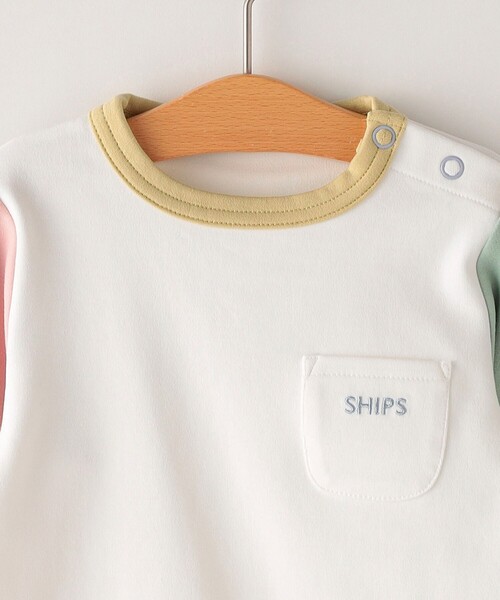 SHIPS（シップス）の「SHIPS KIDS:80～90cm / スムース ポケット TEE（Tシャツ/カットソー・キッズ・ホワイト/ヘザーグレー/オートミール/マルチ・90/80）」の6枚目の写真
