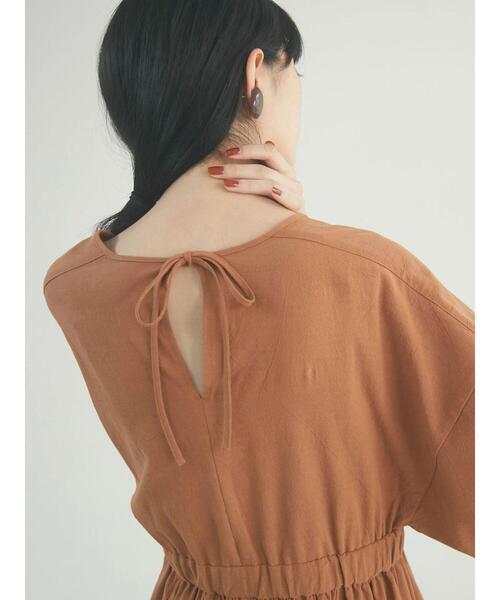 armonia（アルモニーア）の「armonia.ウエストギャザーワンピース（ワンピース・レディース・ブラック/オレンジ/キャメル・FREE）」の15枚目の写真