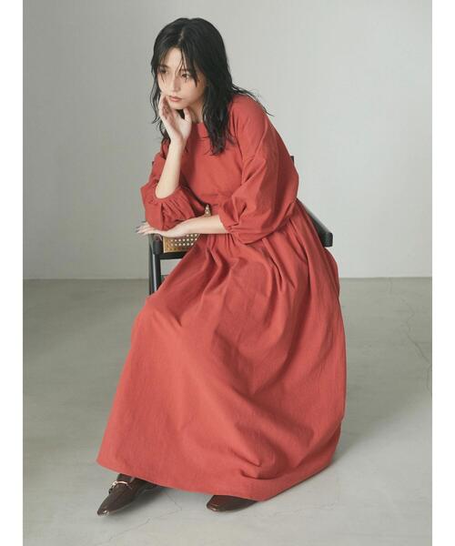 armonia（アルモニーア）の「armonia.ウエストギャザーワンピース（ワンピース・レディース・ブラック/オレンジ/キャメル・FREE）」の18枚目の写真