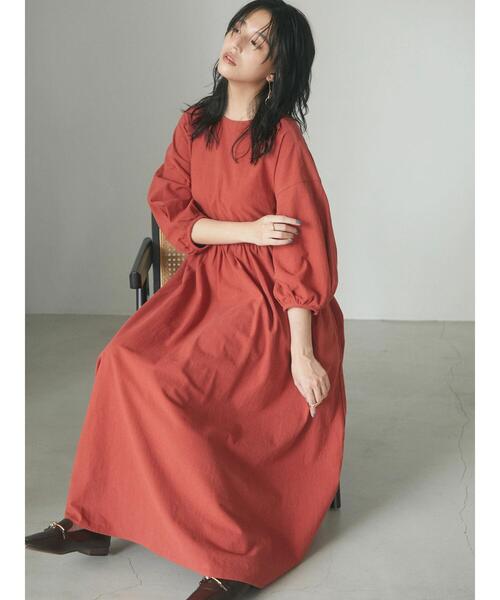 armonia（アルモニーア）の「armonia.ウエストギャザーワンピース（ワンピース・レディース・ブラック/オレンジ/キャメル・FREE）」の19枚目の写真