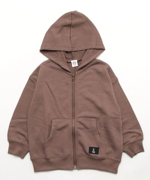 ZERO standerd（ゼロスタンダード）の「ZERO Standard/ゼロスタンダード フードジャケット（パーカー・キッズ・ピンク/オフホワイト/アイボリー/グリーン/チャコールグレー/カーキ/ブラウン/ブラック・160cm/110cm/120cm/150cm/130cm/140cm）」の4枚目の写真