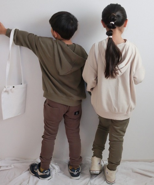 ZERO standerd（ゼロスタンダード）の「ZERO Standard/ゼロスタンダード フードジャケット（パーカー・キッズ・ピンク/オフホワイト/アイボリー/グリーン/チャコールグレー/カーキ/ブラウン/ブラック・160cm/110cm/120cm/150cm/130cm/140cm）」の12枚目の写真