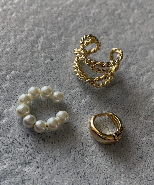 CORPUS TOKYO（コーパス トーキョー）の「ピアス×イヤーカフSET（イヤーカフ・レディース・シルバー/ゴールド・FREE）」の2枚目の写真