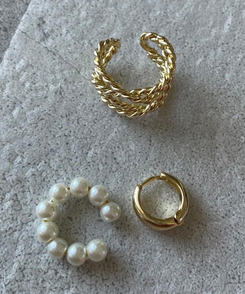 CORPUS TOKYO（コーパス トーキョー）の「ピアス×イヤーカフSET（イヤーカフ・レディース・シルバー/ゴールド・FREE）」の7枚目の写真